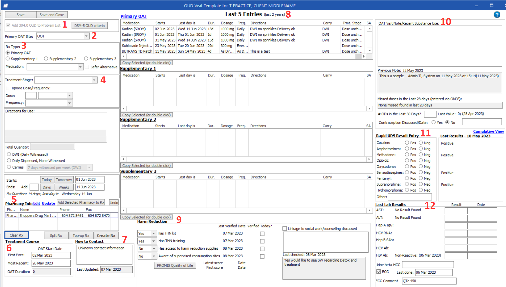 New OUD Form & Harmonized Controlled Prescription Form Profile EMR